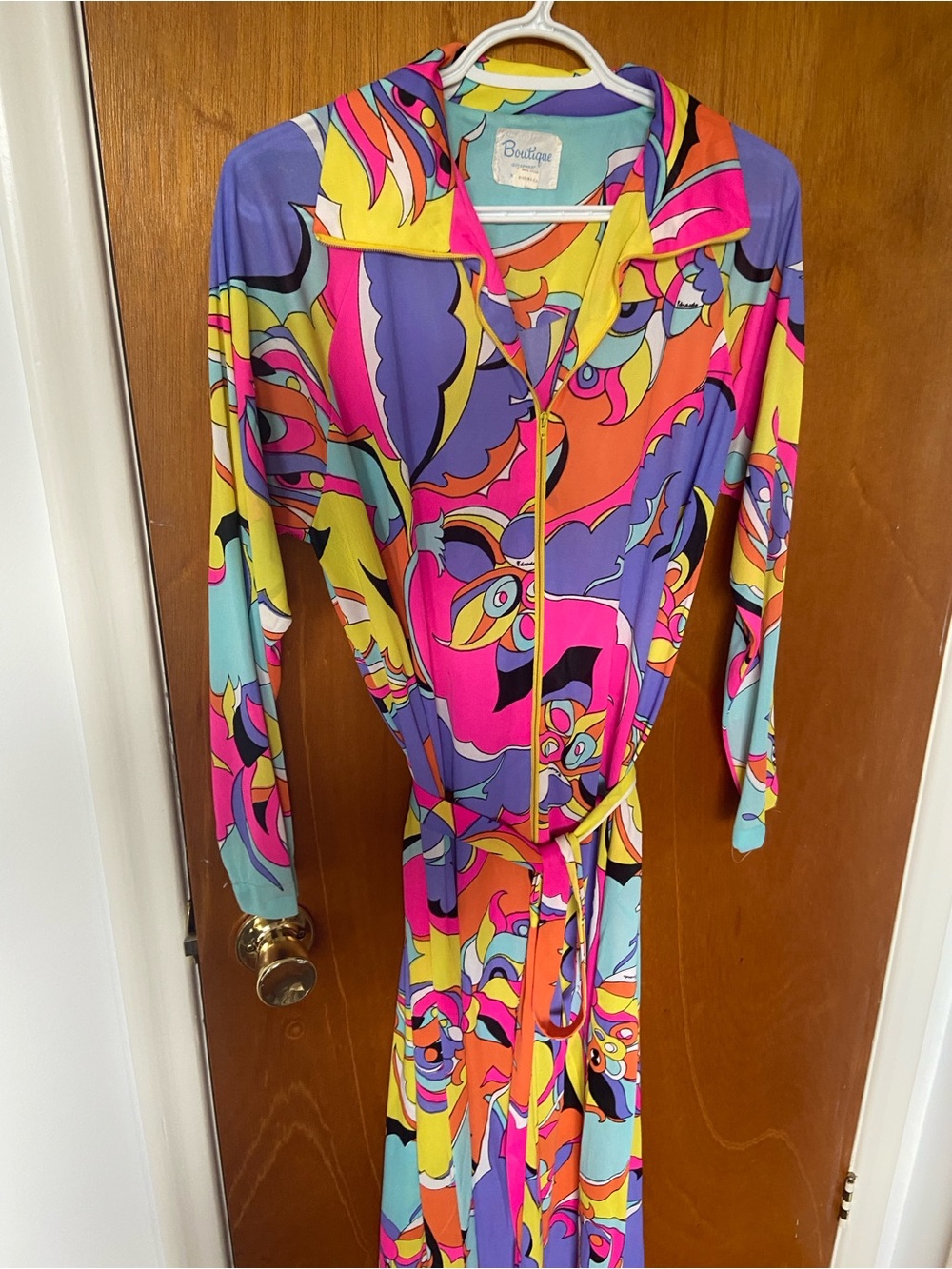 Boutique women’s dress, VINTAGE PUCCI STYLE in Multicolor Psychedelic Print